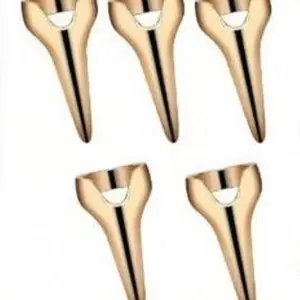 5 Pieces Metal Hair Parting Rings & Pinky Selecting Tools Retro Finger with Steel Comb Pointed  Smooth