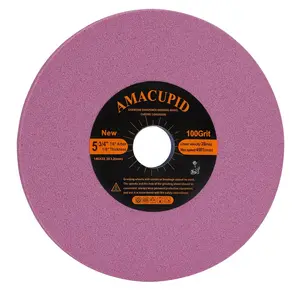 Sharpener Grinding Wheel, Chrome Oxide Abrasive. for Universal  Chain Sharpeners. Sharpening   on High Speed Steel etc.. 1/8 inch Thickness, 5-3/4 inch Diameter