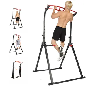 Power Tower Pull Up Bar Station, 500LBS Stable Pull Up Dip Station for Home Gym Strength Training Equipment