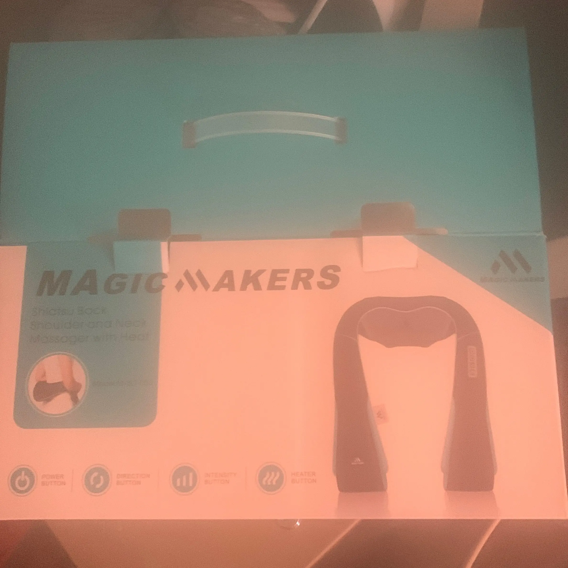 Magic Makers Shiatsu Back Shoulder and Neck Massager with Heat