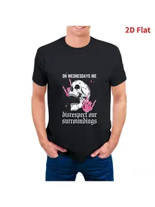Skull On Wednesdays We Disrespect Our Surroundings T-Shirt,Suitable As A Christmas Gift For Autumn And Winter