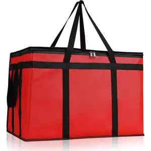 Insulated Food Delivery Bags, XXXL Large Pizza Delivery Bags for Hot & Cold Food, Large Capacity Reusable Cooler Bag Keeps Food Warm for Grocery Shopping, Catering, Doordash and Travel