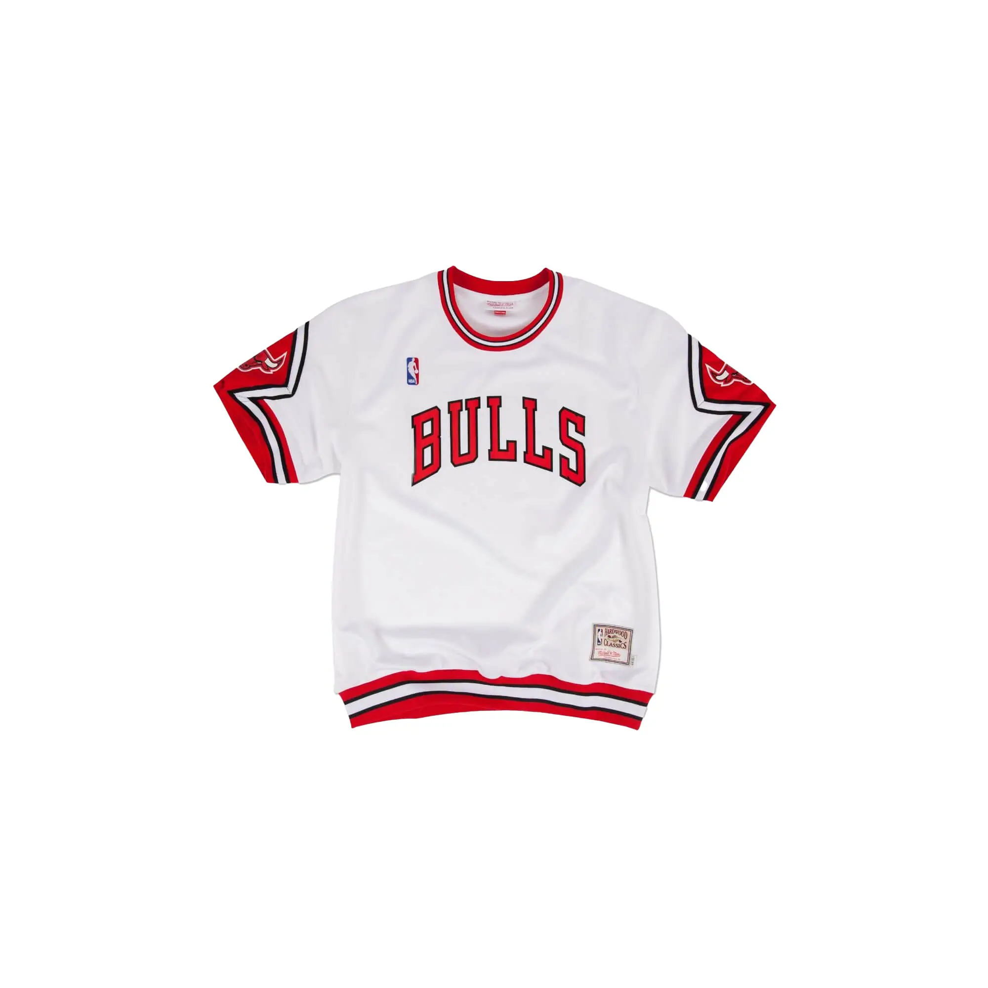 NBA AUTHENTIC SHOOTING SHIRT CHICAGO BULLS 87-88 "bulls" ASSHLG18047 CBUWHIT87