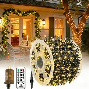 Hoodink 900LED 295FT Light String with 8 Modes Timer & Remote Control for Home Garden Yard Wedding Decorations Magical Festive Lighting