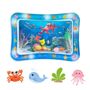 Octopus Shape Inflatable Water Mat, Abdominal Time Playmat, Exercise Play Mat, Interactive Toy for Kids and Adults, Portable Four Seasons Use