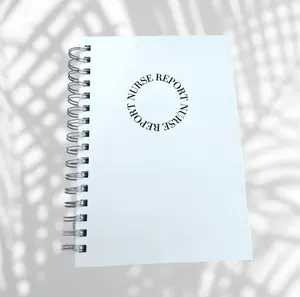 Minimal Nurse Handoff Report Journal - Trendy A5 Spiral Notebook with 200 pages for Patient Assessments, Notes & To-Do Lists