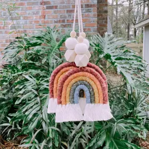 Rainbow Macrame Car Diffuser