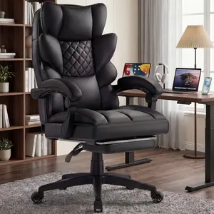 Dowinx Office Chair with Pocket Spring Cushion, Big and Tall Gaming Chair High Back, Ergonomic Executive Desk Chair with Linkage Armrests and Footrest