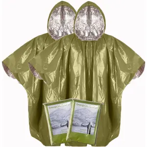 Thickened  Rain Poncho, Thermal Poncho  Blankets   Ponchos for Camping, Hiking