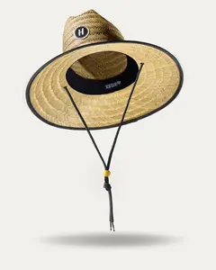 Lifeguard Straw Hat in Bare Black