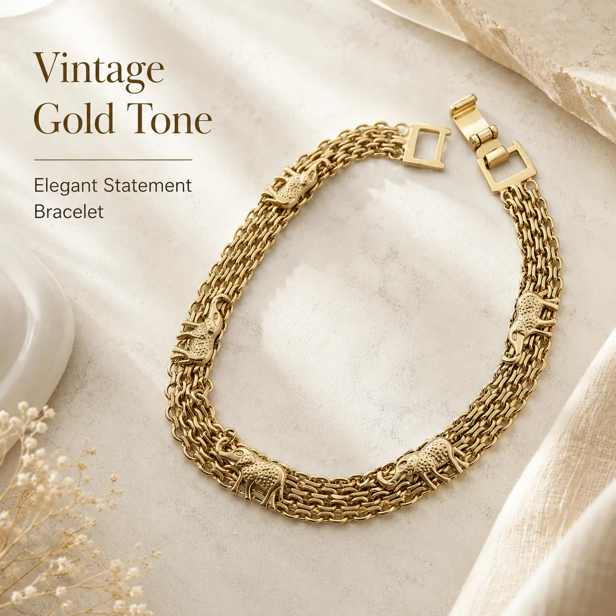 Gold Chain Bracelet Men Engraved Curb Chain Bracelet with Clasp Stainless Steel Gold Plated Bracelet Stylish Chain Jewelry for Men Women Gift