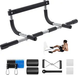 Pull Up Bar for Doorway | Thickened Steel Max Limit 440 lbs Upper  Fitness Workout Bar| Multi-Grip Strength for Doorway | Indoor Chin-Up Bar Fitness Trainer for  Gym Portable |180