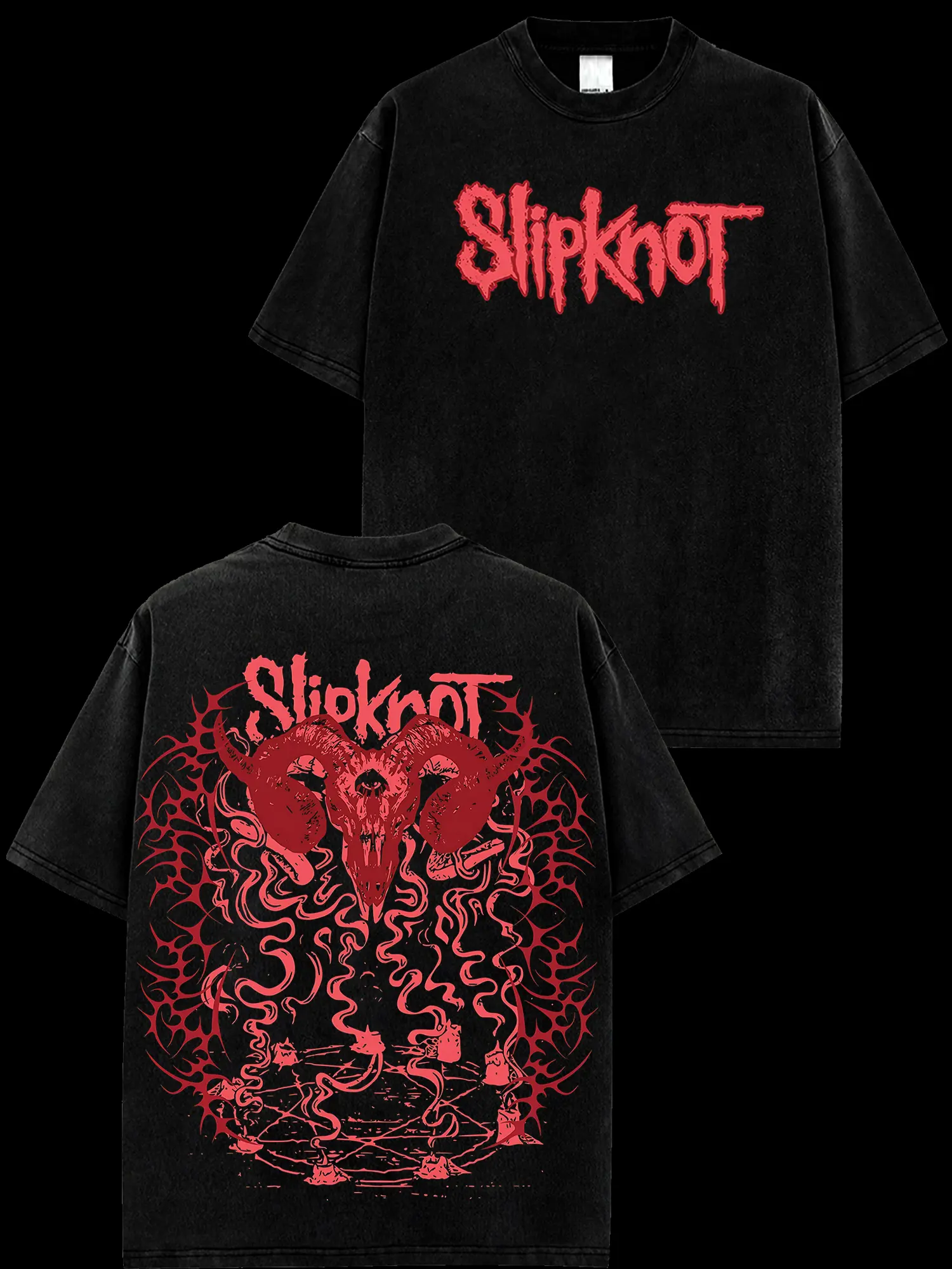 [MetalStyle] Slipknot 25TH ANNIVERSARY Retro Unisex 100% Heavyweight Cotton T-Shirt, Acid Washed Hoodie – 100% Heavy Cotton Rock Groove Metal Tee, Groove Metal Rock Band Shirt, Oversized Vintage Tee, Heavy Metal Merch, Gift for Rock Fans