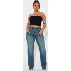 Tall In Sync Stretch Crossover Straight Leg Jeans - Dark Wash