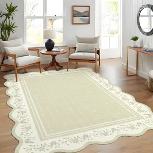 Faux Cashmere Velvet Washable Foldable Printed Rug Soft Non-Slip Backing Versatile Home Decor for Living Rooms & Bedrooms