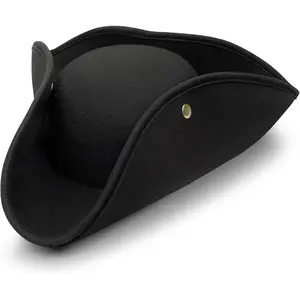 Pirate Costume Hat Women/Men, Pirate Accessories Tricorn Halloween Hat for Adults