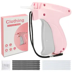 Stitch Gun for Clothes with 5 Replacement Needles, Quick Stitch Sewing Gun,Tag Gun, Quick Clothing Fixer with 500 Black & 500 White Fasteners