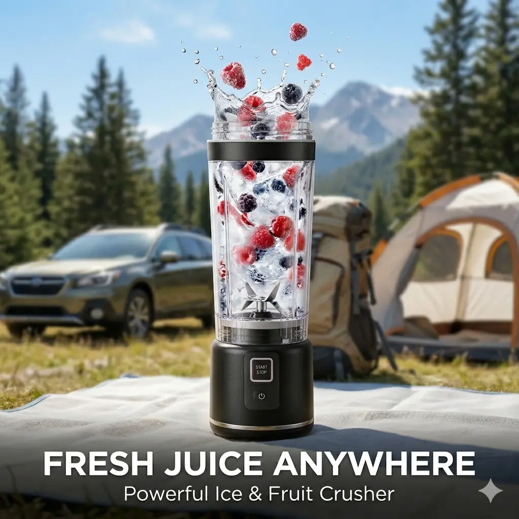 500ml USB-C Portable Blender, 7.4V Self-Cleaning, IPX5, BPA-Free for Travel/Home