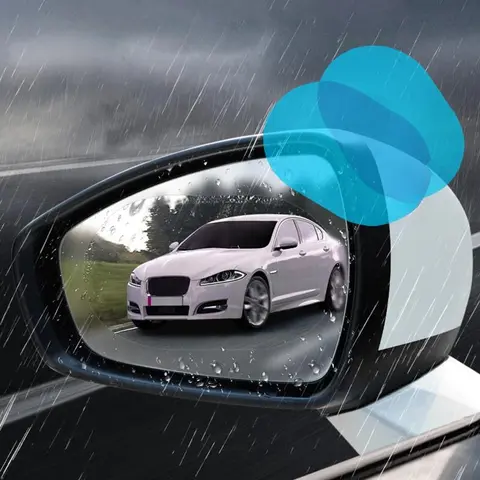 Car Rearview Mirror Anti-Rain Film Kit, Car Side Rear View Mirror Anti-fog Clear Film, Automotive Accessories for Car Exterior
