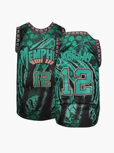 Men's Letter & Number Print Basketball Jersey, Breathable Sweat-absorbing Basketball Vest, Loose Basketball Jerseys for Outdoor Sports Training, Stylish Jersey