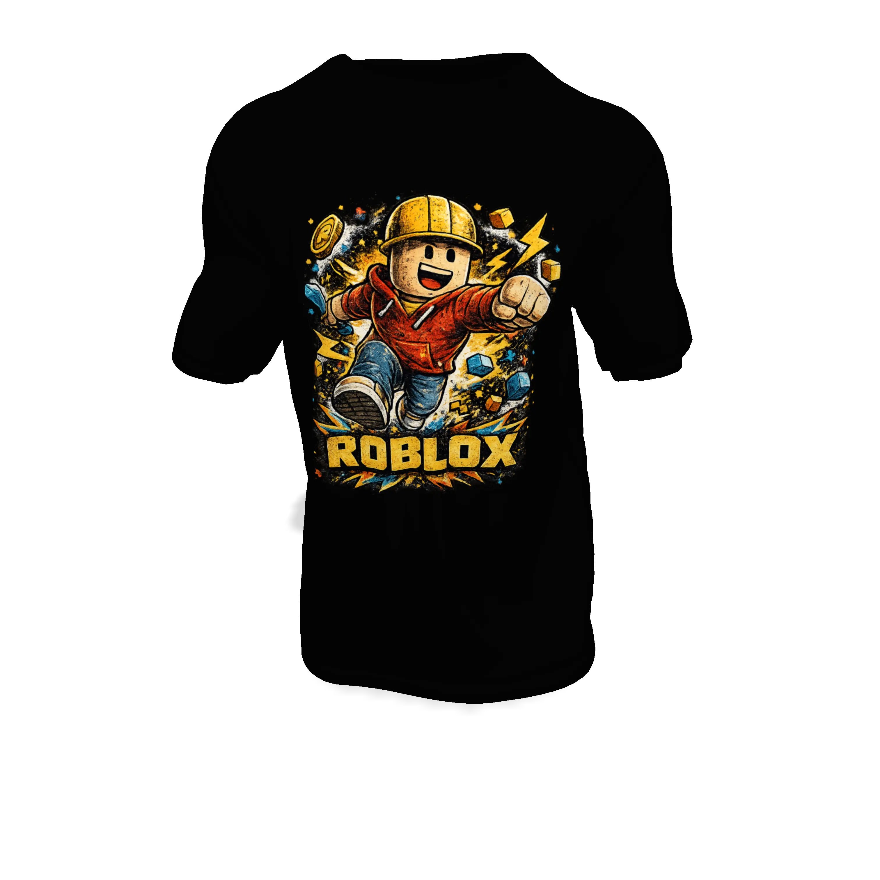 Women's Roblox Game-Inspired 3D Print Short-Sleeve T-Shirt - Unisex Colorful Cartoon Fun Tops with Colorful Roblox Characters, Breathable Lightweight Polyester Harajuku Streetwear