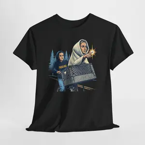 Mysterious Forest Adventure Graphic Tee, Casual Retro Cotton T-Shirt, Unique Art Casual Daily Gift