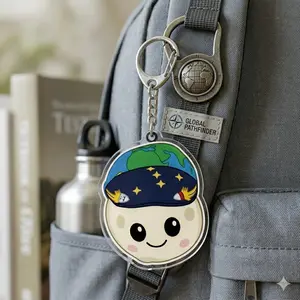 Rise Zero-G Indicator Plush Keychain Artemis Inspired Cute Space Mascot, NASA Fan Gift, Backpack Charm, Space Lover Keychain
