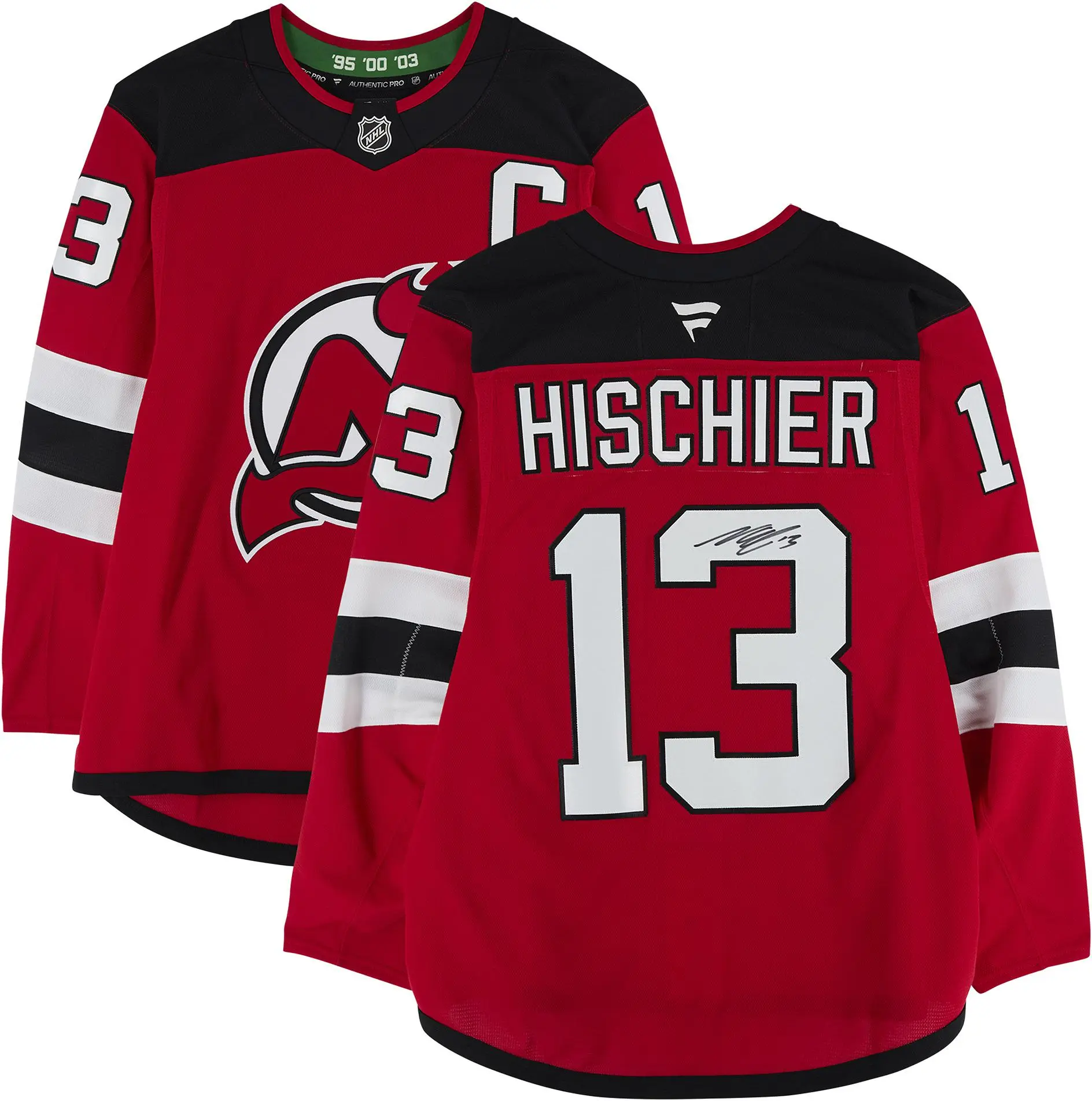 Nico Hischier New Jersey Devils Autographed Red Pro Jersey - Fanatics Authentic Certified
