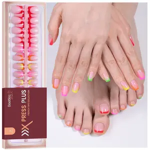 【Chirstmas Clearance】Beetles X Press Plus Press On Nails Tips, All season French Tip Pink Brown Short Square Almond Shape Natural Acrylic Nail Tips for Effortless Beauty & DIY Manicures - Frenchtipnails #TikTokShopBacktoSchool