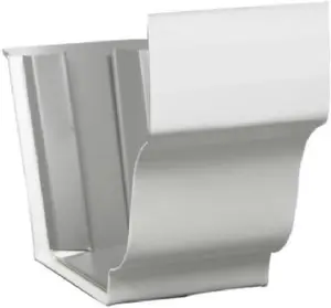 212 MAIN 33209 5 in. Galvanized Steel Slip Joint Connector, White, Joins Gutters