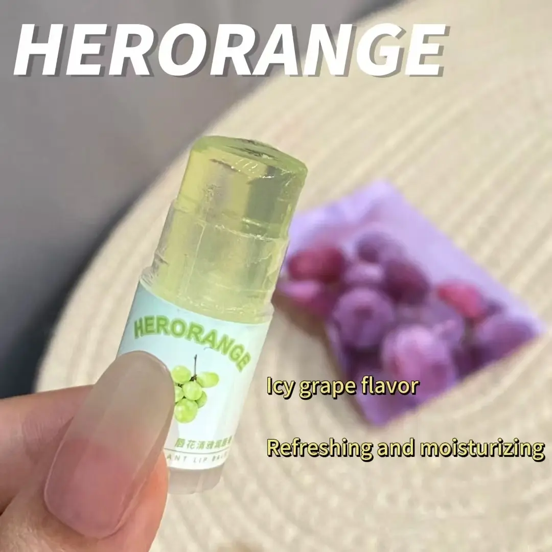 HERORANGE 12 flavor fruit ice cool lipstick, MINI portable, Compact, transparent, Dewy, Hydrate, Moisturize, Moisture, 24 hours of lip gloss, non greasy, non stick cup, lip care in summer, suitable for daily use and gifts, Hydrating
