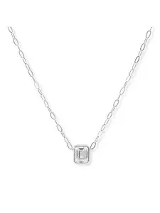 Radiance by Absolute™ Sterling Silver Emerald Cut Pendant Necklace