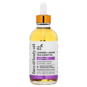 artnaturals Face & Body Oil, Lavender + Jasmine , 4 fl oz (118 ml)