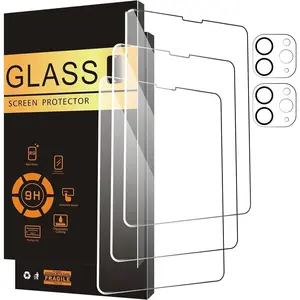 Screen Protector for iPad Pro 11 inch 2022/2021/2020 (4th/3rd/2nd Generation) 3 Pack + 2 Pack Camera Lens Protector,Tempered Glass,Face ID & Apple Pencil & Case Compatible [5 Pack]