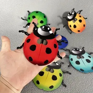 4pcs Metal Ladybug Garden Decor, Garden Accessories, Vibrant Home Decoration for Indoor and Outdoor Spaces, Yard Crafts, Living Room, Kindergarten, Office