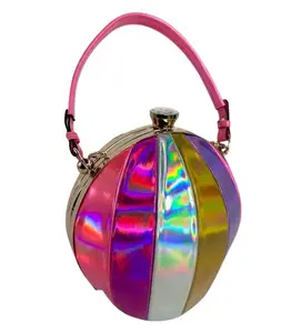 Timmesse I'm Outside Multicolor Iridescent Round Satchel Handbag
