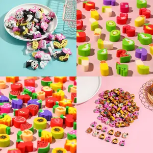 Cartoon Mini Erasers, Space Fruit Number Student Rewards, Multiple Designs PVC Cute Eraser Bricks, School Supplies for Kids, Elementary School