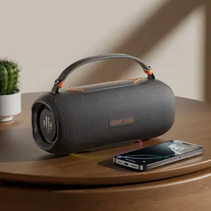 Portable Bluetooth Speaker with Handle 30W High Power Super Bass RGB Light Show HiFi Audio Quality Loud Wireless Speaker for Beach Party Outdoor Camping Desk Setup Long Battery Life Macaron Purple