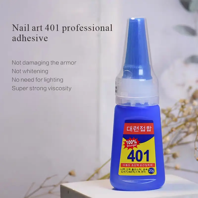 2 pieces of super strong nail tip adhesive, suitable for pressing nails, nail tips and artificial nails, can bond diamonds and jewelry, Nail Glue Extension, False Nails Glue
