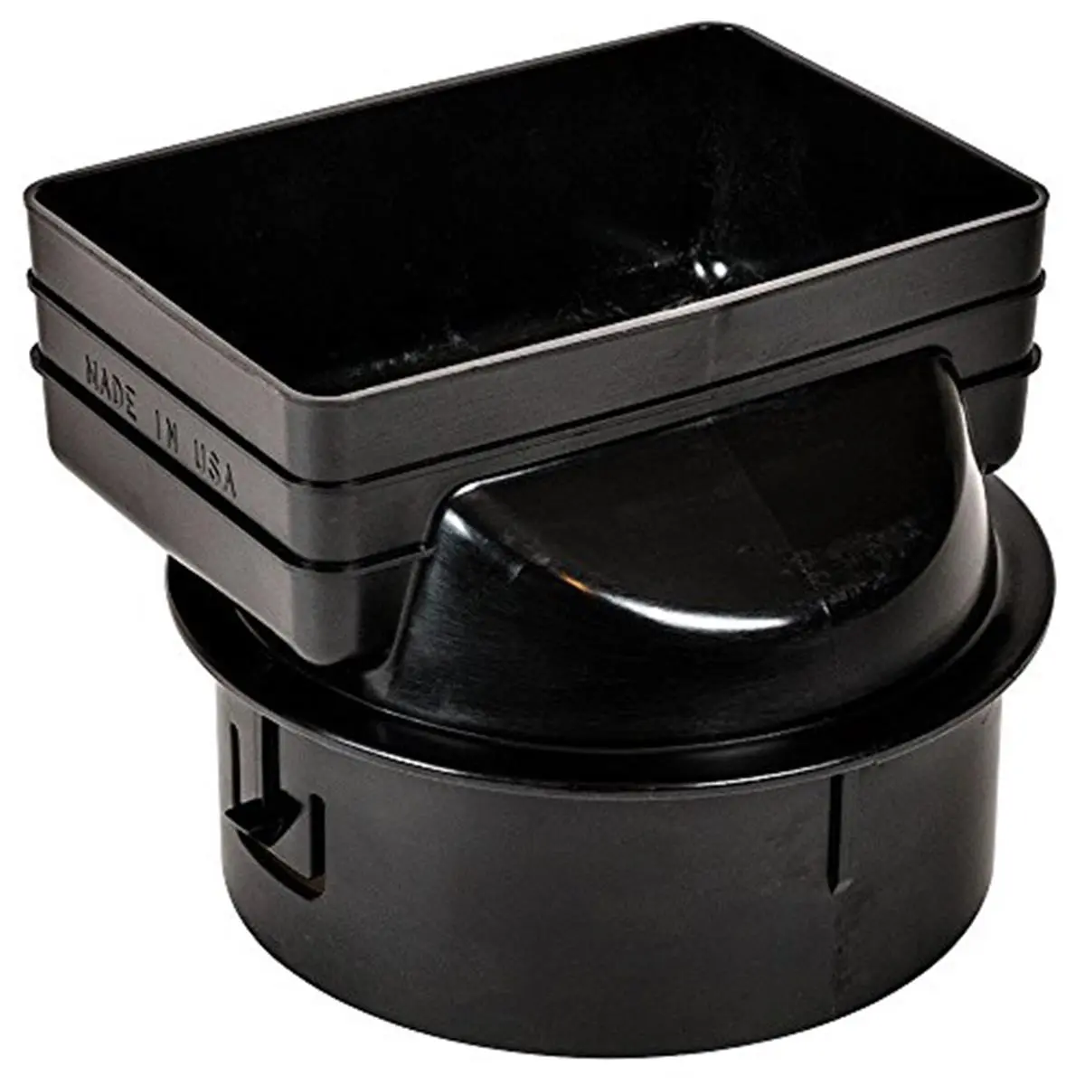 212 MAIN 6 in. Downspout Adapter, Snap-Style High-Density Polyethylene Connector for Drainage Pipes, Corrosion and Abrasion Resistant, 0664AA, Easy Connect