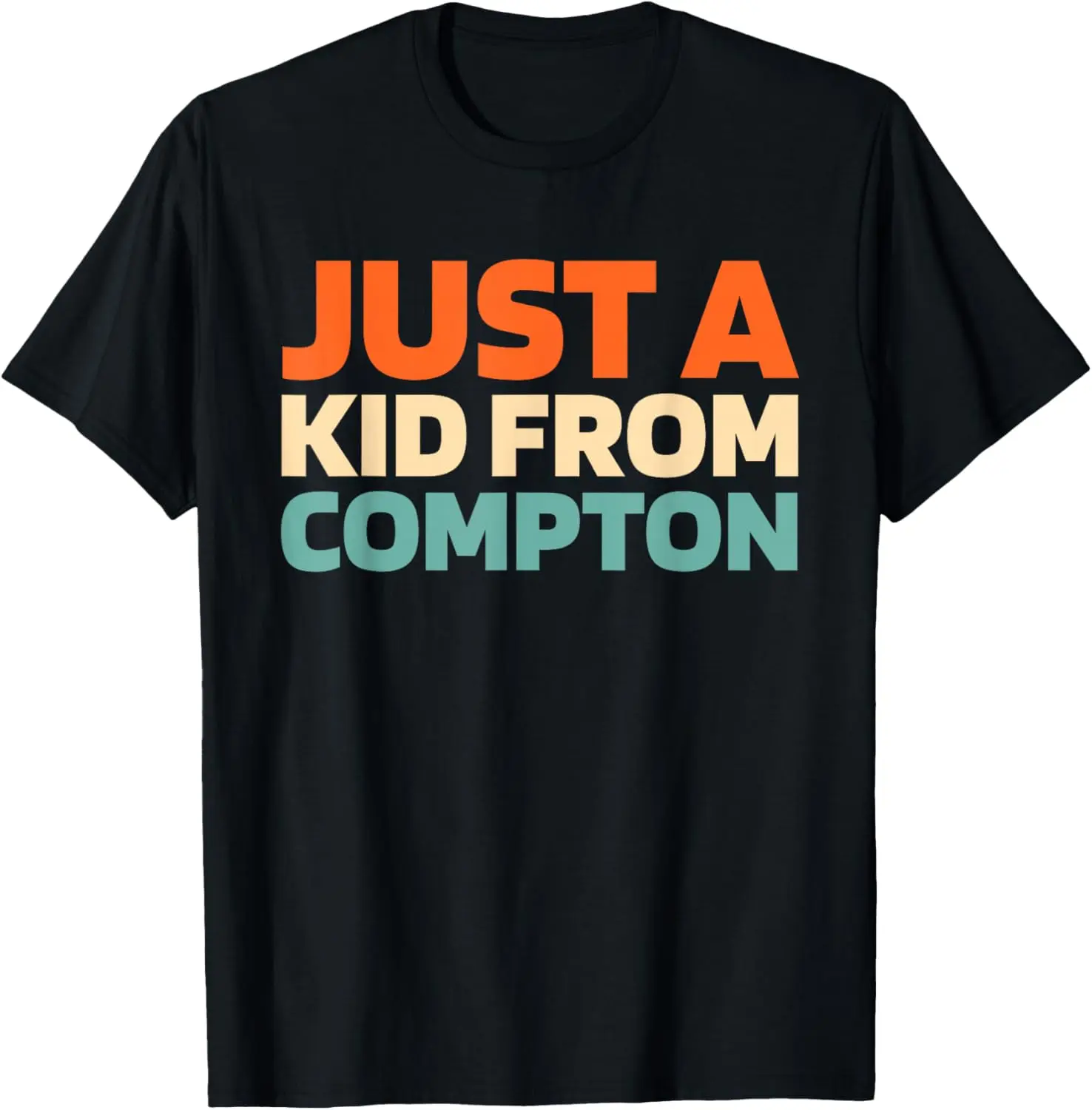 Men's Compton Graphic T-Shirt - 100% Cotton Breathable Fabric Short-Sleeve Menswear Top for Casual Streetwear, Sports, Tshirt, Shortsleeve, Fashion, Natural, Soft, Regular Fit, Round Neck, Moisture Absorb, Short-Sleeve Tee, Machine Washable, Short Sleeves