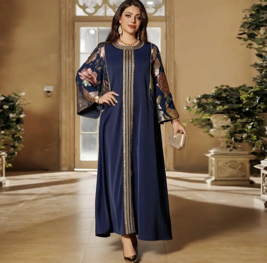 Women's New Luxury Long Sleeve Abaya - Artful Sequin Work, Heavy Crepe Fall, High Quality Modesty Wear, Elegant Muslim Dress, Islamic Modesty Clothes Elegant Islamic Clothing