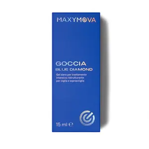 Maxymova Goccia Blue Diamond 15ml Restructuring Serum for Lamination Treatment Nourishes Moisturizes and Increases Shine of Lashes and Brows