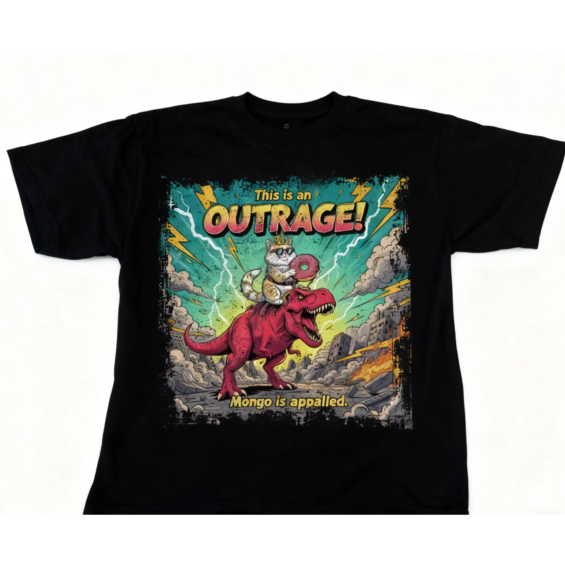 This is an OUTRAGE shirt Princess Donut Dungeon Crawler Carl Book Lover Tee y2k fashion Streetwear Comfort Shortsleeve Casual Goddammit Donut Bookish gift