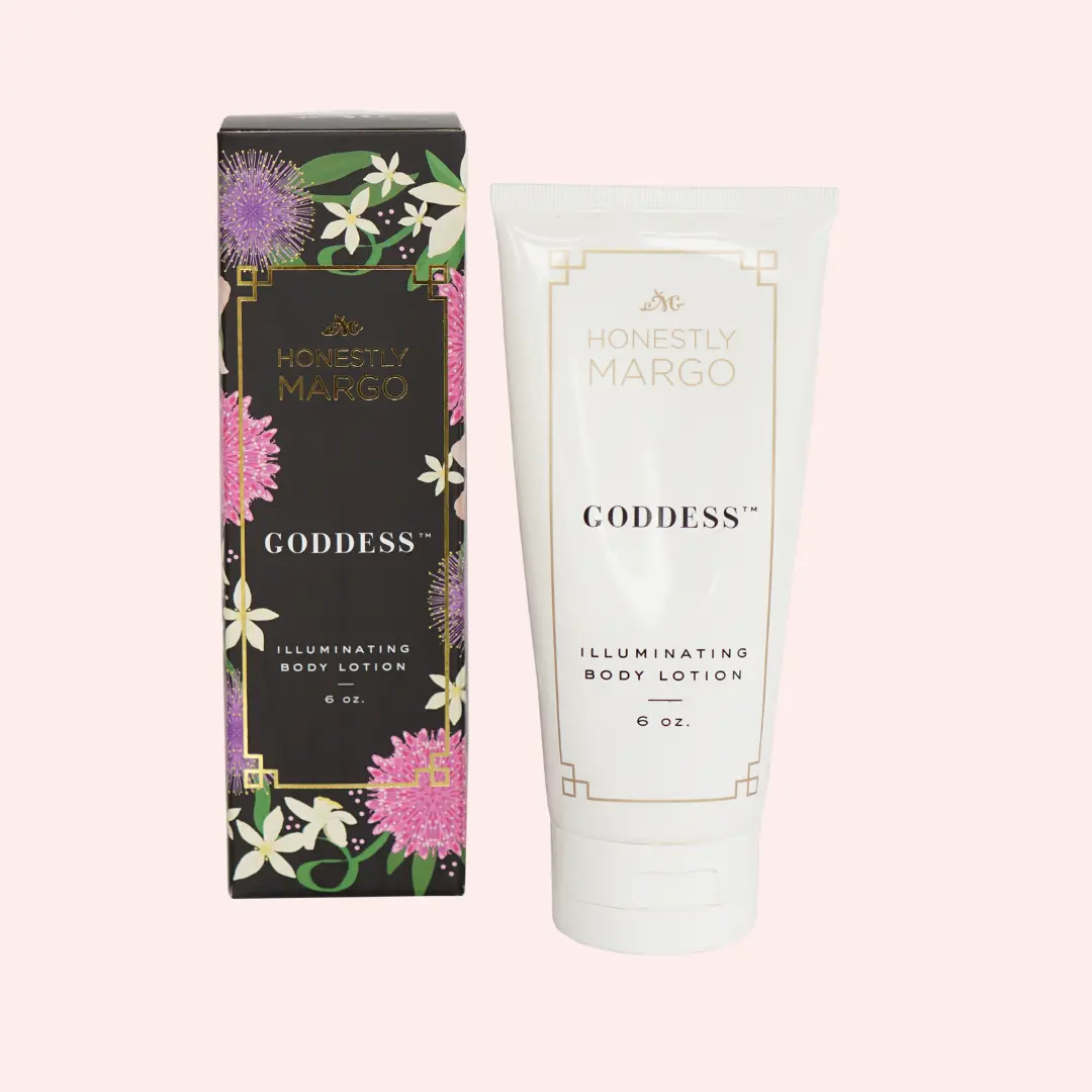Honestly Margo Goddess Illuminating Body Lotion - 8 fl oz - Moisturizing Formula with Floral, Musk, amber and Jasmine Fragrance blend - Nourishing Formula for Extra Shimmer