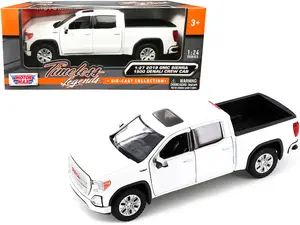 2019 GMC Sierra 1500 Denali Crew Cab Pickup Truck with Sunroof White "Timeless Legends" 1/24-1/27 Diecast Model Car by Motormax