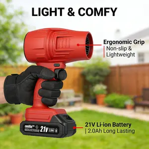 Cordless Turbo Super Power Air Duster 21V Blower One-Touch Clean Cordless & Powerful handheld powerfuldryer aircraft engine design