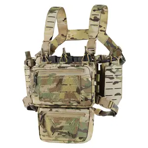 Votagoo Chest Harness Vest Molle Modular Adjustable Detachable Tactical Gear Accessory Outdoor Equipment Active