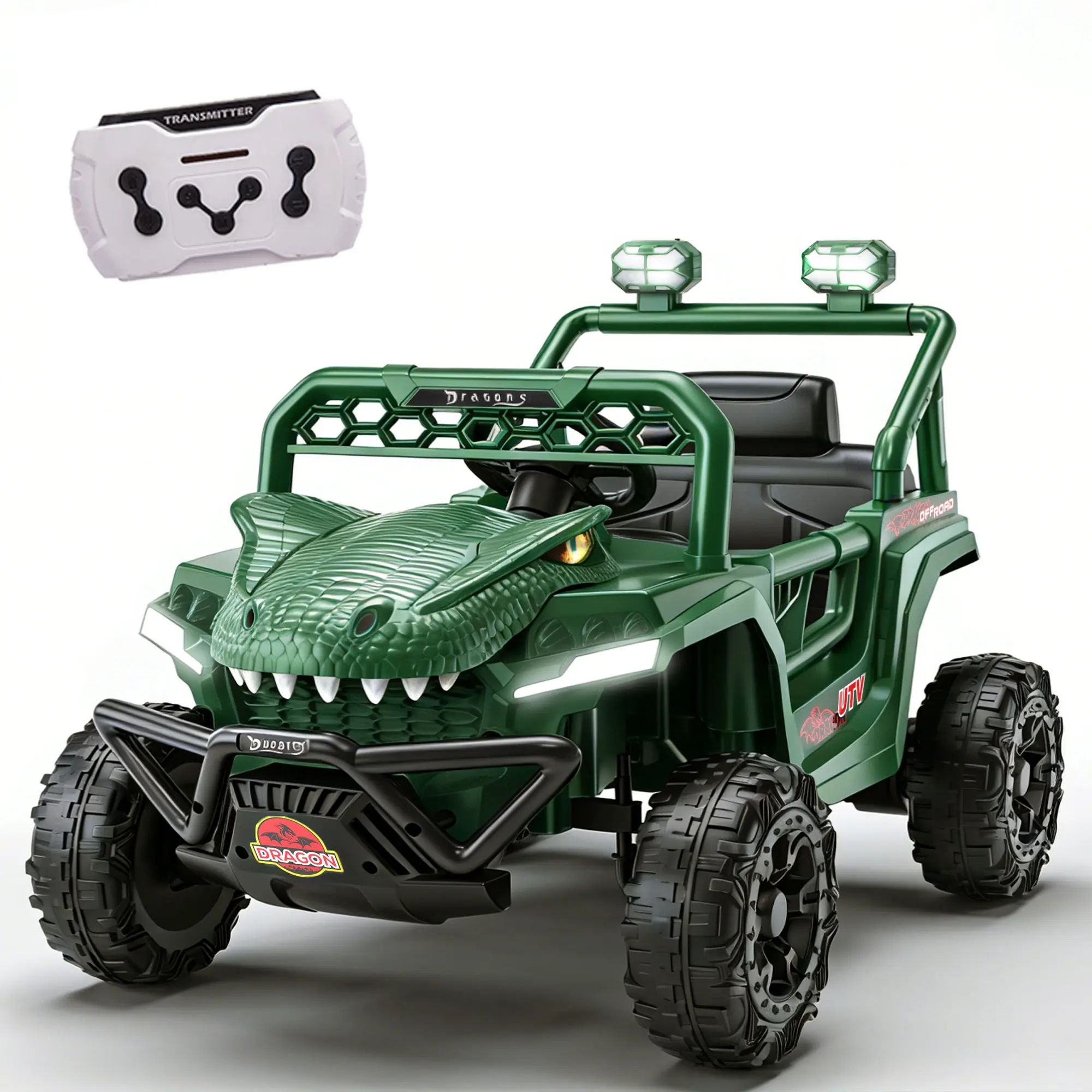 12V Remote Control Kart for 2-4 Years Old Kids, Toddler Electric UTV with Dual Motor 2WD, 4-Wheel Suspension, Bluetooth Audio, Power Display, Polypropylene Build, 12V 4.5A, Soft Start Brake, Outdoor Ride-On Toy
