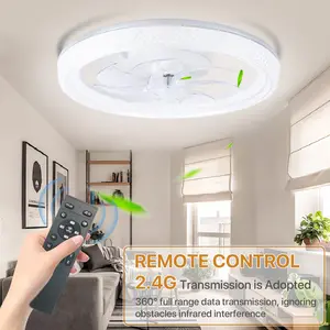 GLITGATE Ceiling Fan with Light, White Crystal Fan, 6-Speed + Reversible Motor Design, APP Remote Control, Timer Dimming, 3 Color Temperatures for Bedroom Living Room Study - Hardwired Power Design, Stockup Mothersday